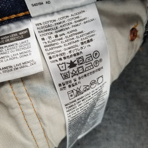 NWOT Levi 501 Jeans Straight Leg Button Fly Dark Wash Men's Size 40x30 - Picture 8 of 8